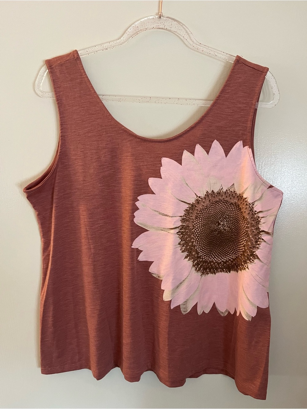 Women’s Rose-Brown Sunflower Tank Top